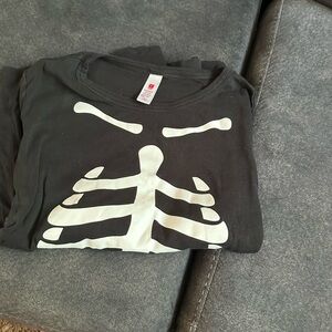 Black Skeleton Graphic  Tee